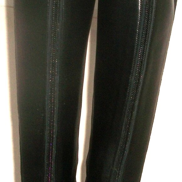 Jimmy Choo "Faith" Black Leather Rear Zip High Heel Boots w Suede Side Panel - Picture 11 of 15